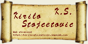 Kirilo Stojčetović vizit kartica